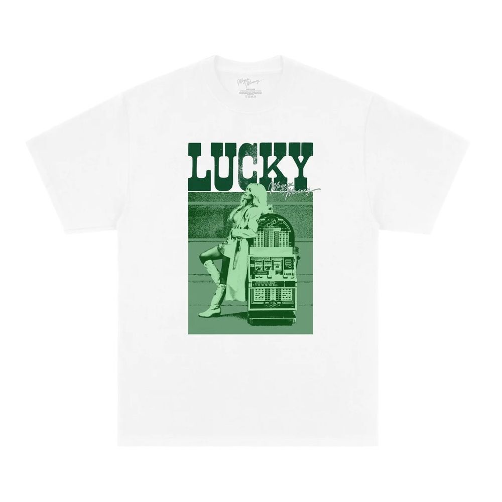 Megan Moroney White and Green Graphic Short Sleeve Tee